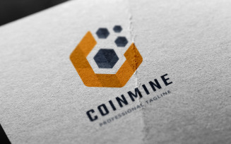 Coin Mine Logo Template