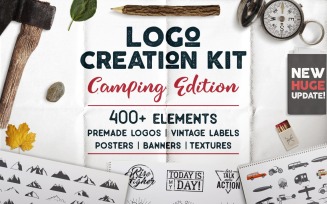 Creation Kit - Camping Bundle Edition. Cricut Files Dxf Logo Template