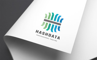 Hash Data Letter H Logo Template