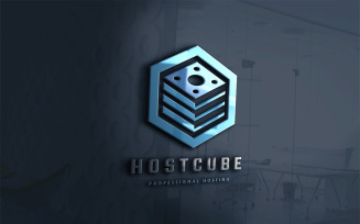 Host Cube Logo Template