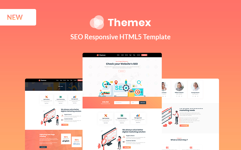 Reszponzív Themexp - SEO Responsive Weboldal sablon 156073