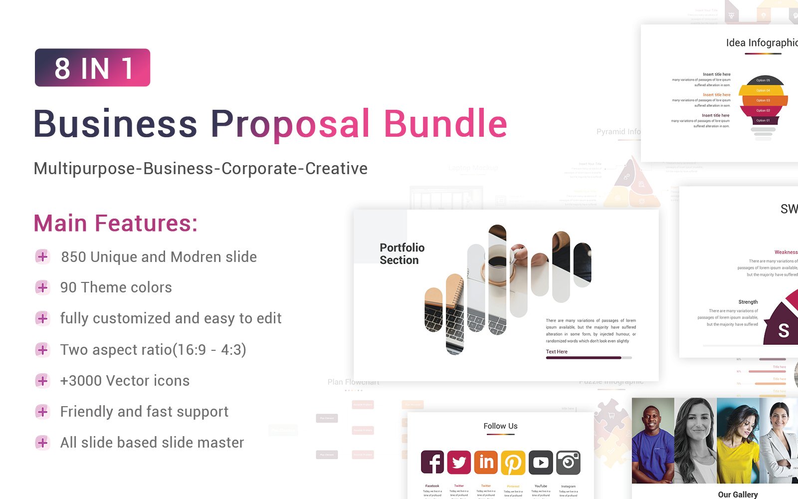 "Business Proposal Bundle" modèle PowerPoint adaptatif #156116