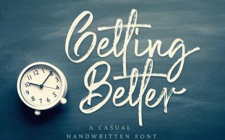 Getting Better - Handwritten Script Font