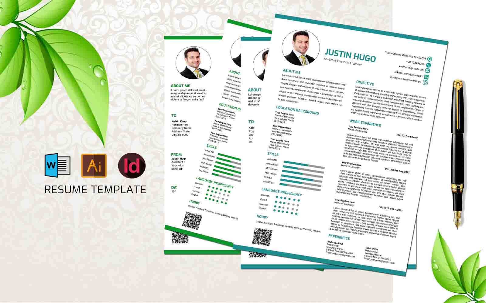 Template #156247 Professional A4 Webdesign Template - Logo template Preview