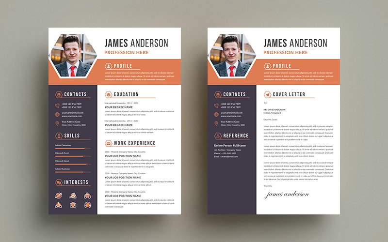 Template #156253 Resume Resume Webdesign Template - Logo template Preview