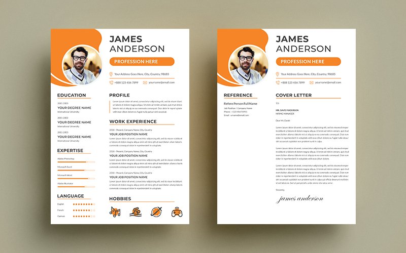 Template #156255 Resume Resume Webdesign Template - Logo template Preview
