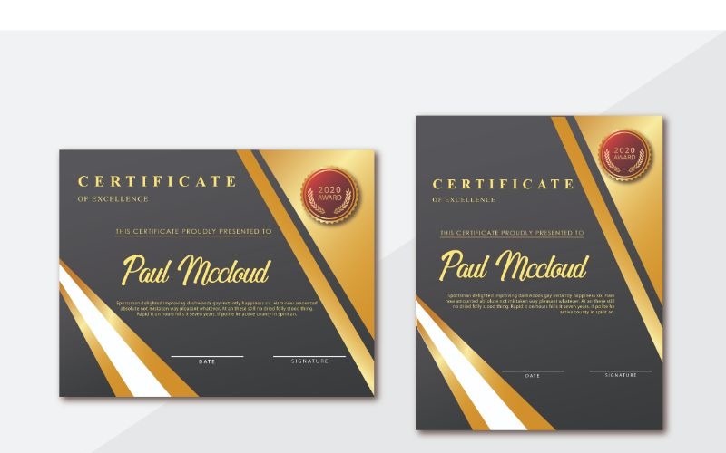 Paul Mcloud Certificate Template