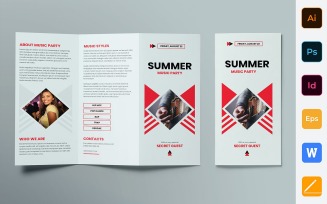 Summer Music Party Brochure Trifold - Corporate Identity Template