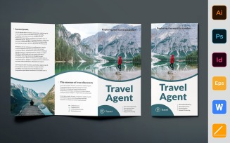 Travel Agent Brochure Trifold - Corporate Identity Template