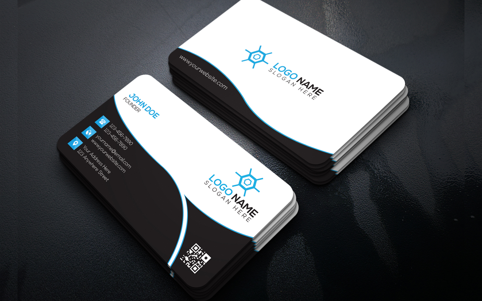 Unternehmensidentität Vorlage namens "Business Card Design" #156360