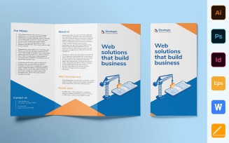 Web and Mobile App Development Brochure Trifold - Corporate Identity Template