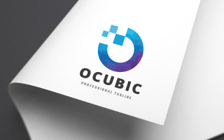 Ocubic Circular Cubes Logo Template