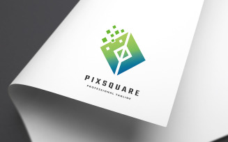 Pixel Square Logo Template