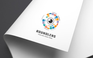 Round Lens Logo Template