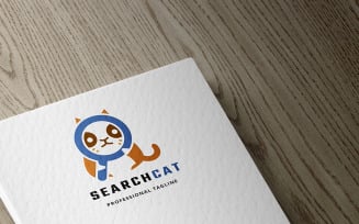 Search Cat Logo Template