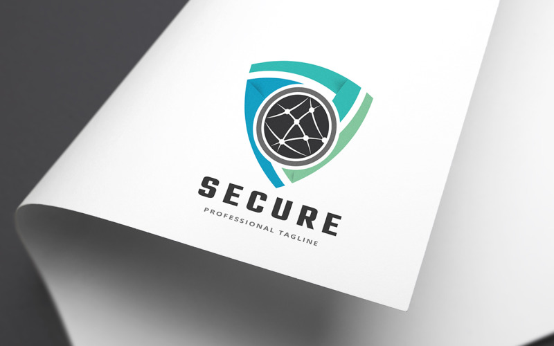 Secure Shield World Logo Template