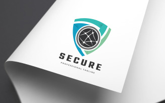 Secure Shield World Logo Template