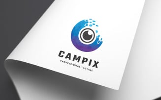 Camera Pixel Logo Template