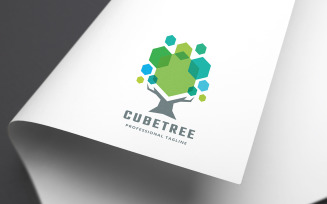 Cube Tree Logo Template