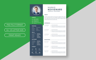 Corporate Green CV Layout Resume Template