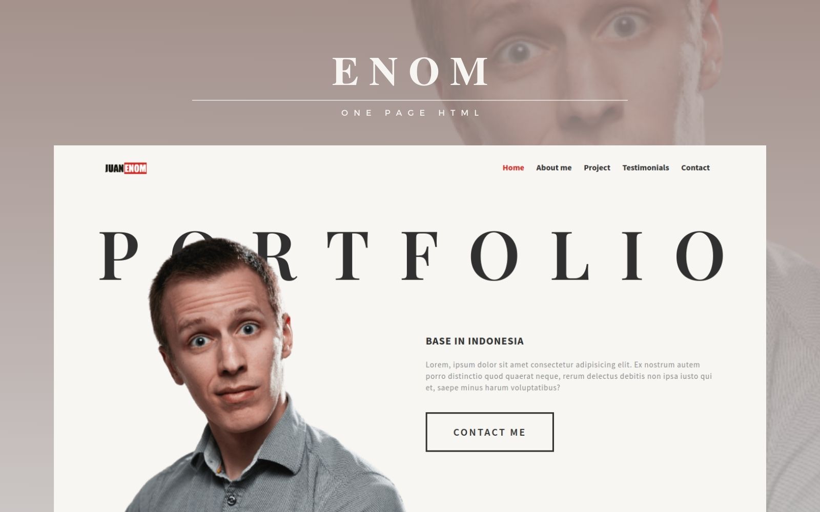 Responsivt Enom - Personal Multipurpose Portfolio Landing Page-mall #156699