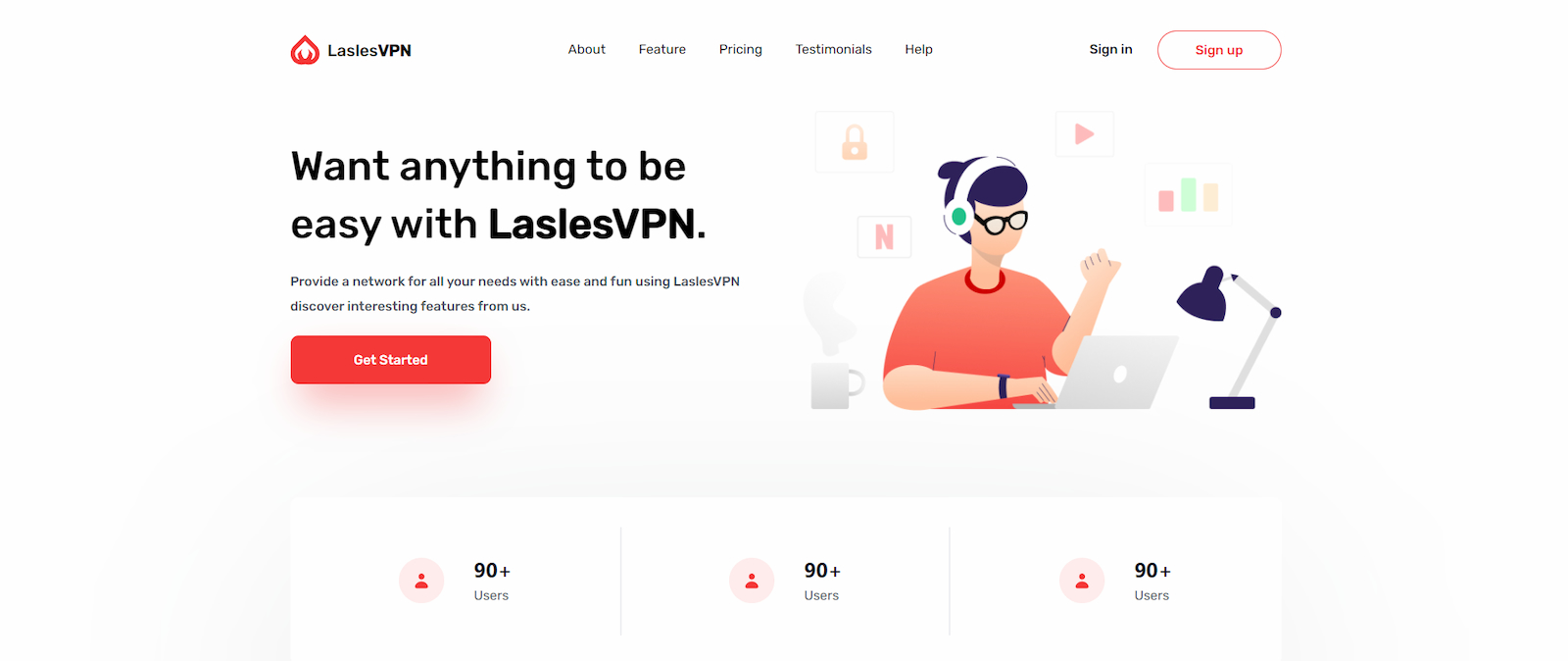 Responsivt Product Profile Landing Page-mall #156693