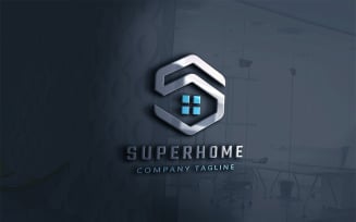 Super Home Letter S Logo Template