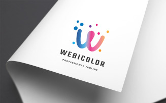Web Color Letter W Logo Template