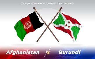 Afghanistan vs Burundi Two Countries Flags Background Design - Illustration