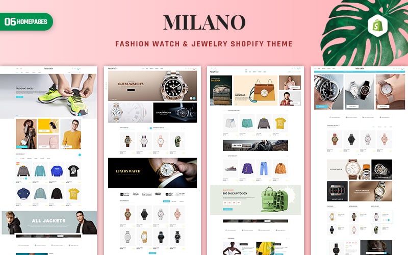 Modello Shopify Responsive #156701 "Milano - Fashion & Accessories"