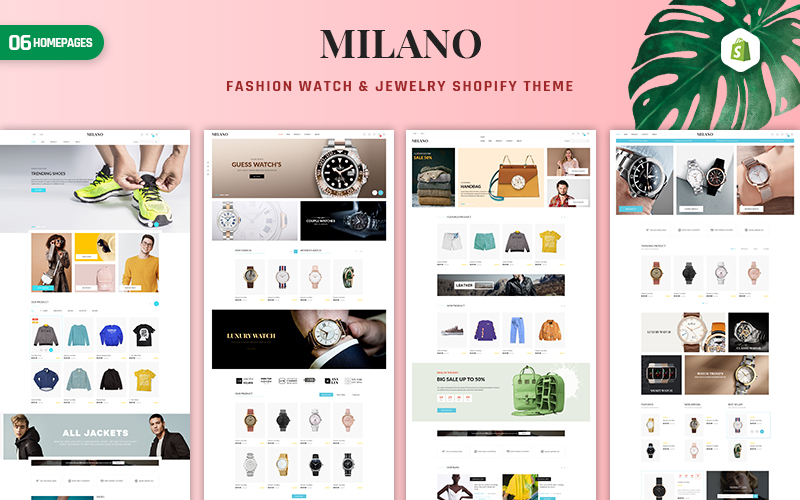 Reszponzív Milano - Fashion & Accessories Shopify sablon 156701