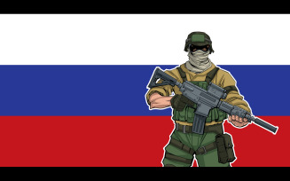 Russian Soldier Background - Illustration