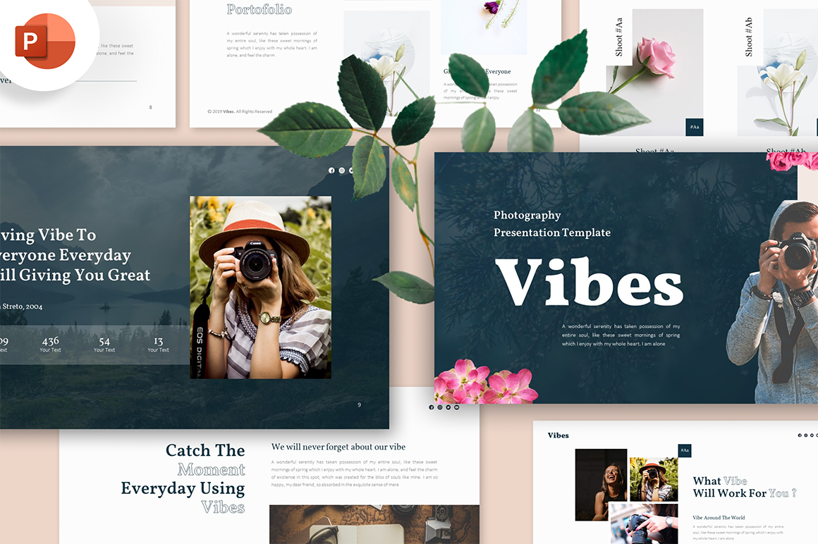 Vibes Photography PowerPoint template