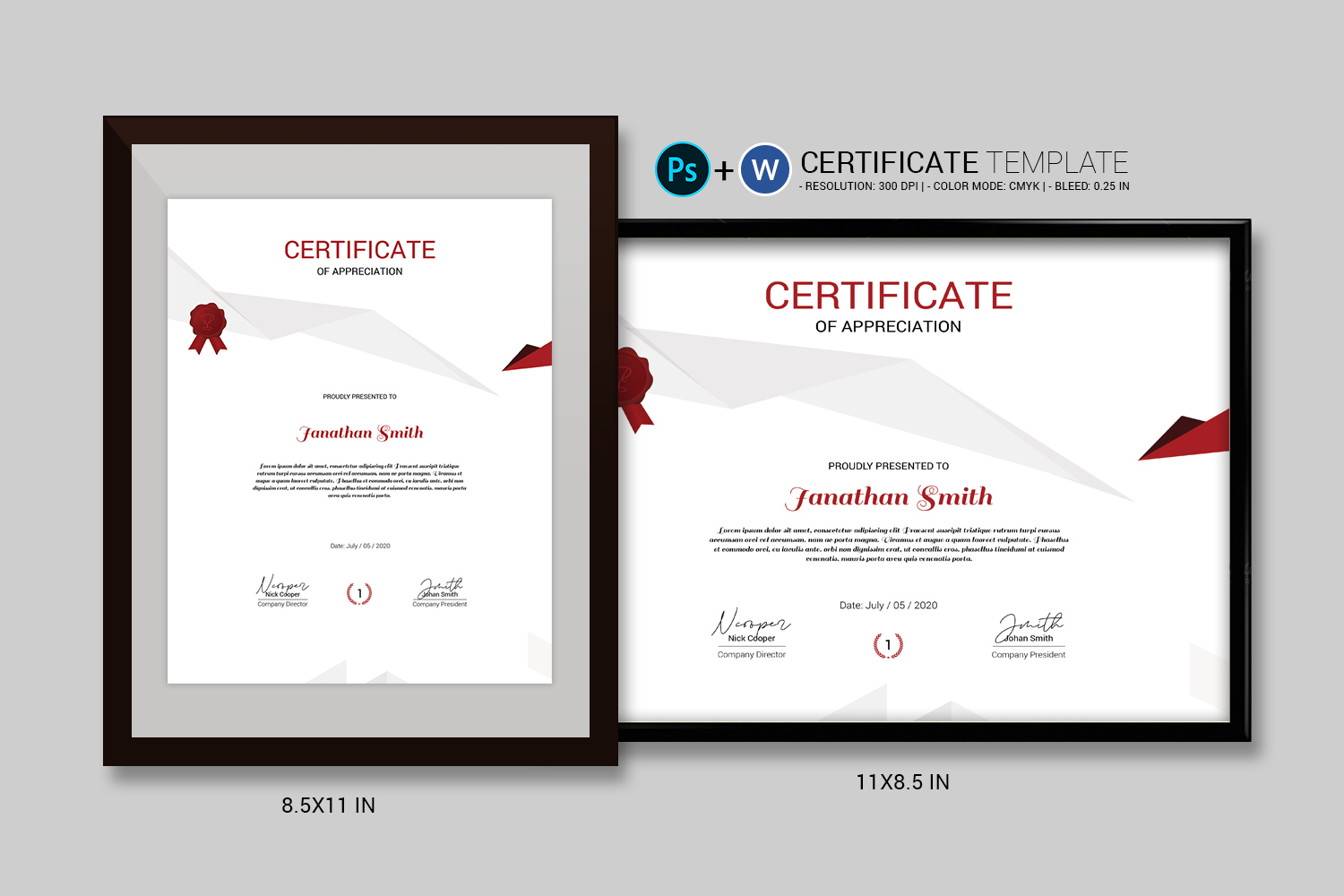 Janathan Appreciation Certificate Template 156829