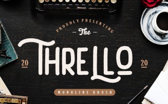 Thrello Monoline Brush Font