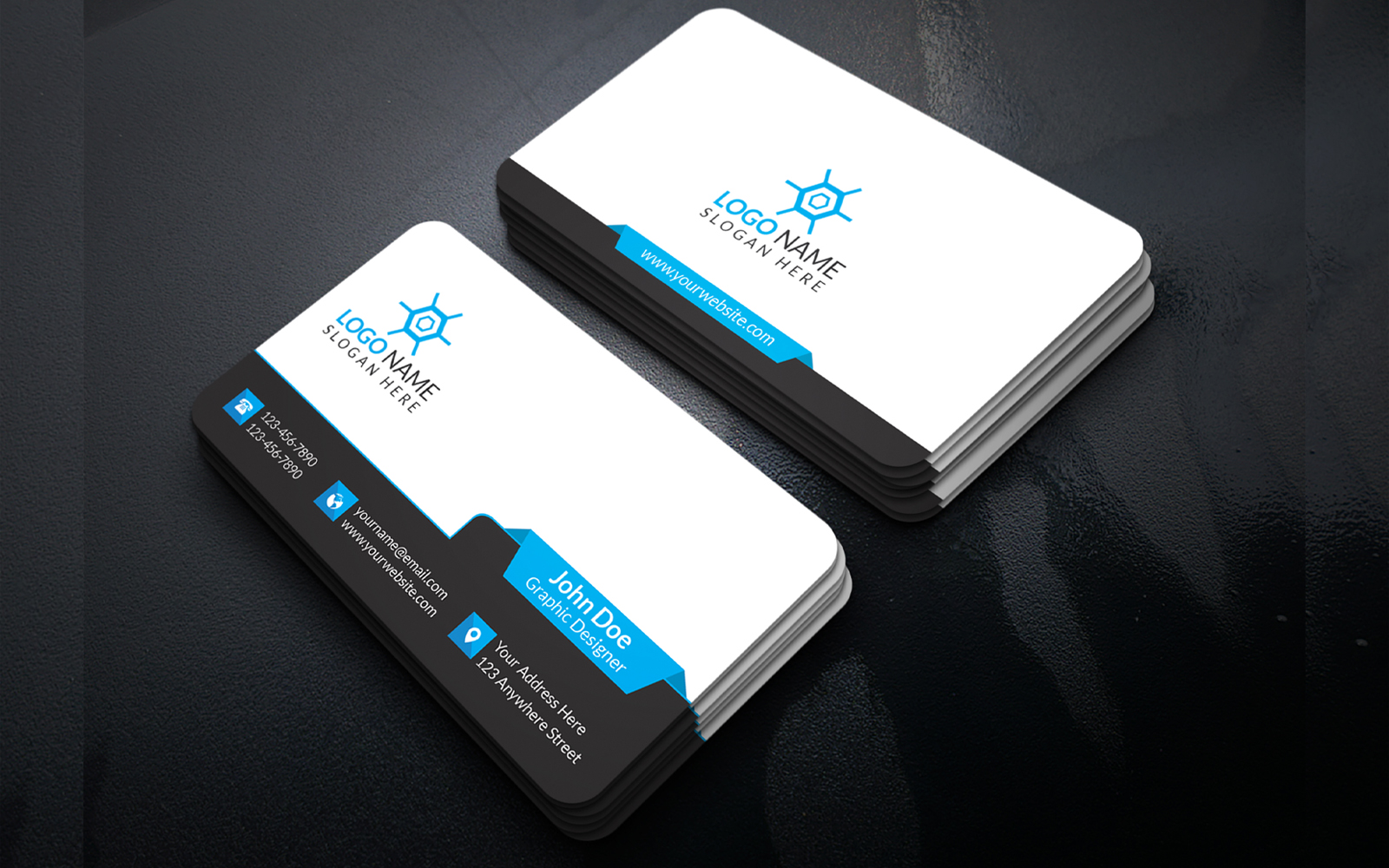 Unternehmensidentität Vorlage namens "Business Card Design" #156857