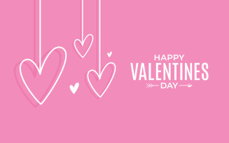 Valentines Day Banner. Valentines Hearts. - Corporate Identity Template