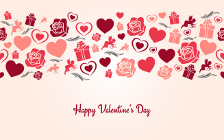 Valentines Day Heart Background Illustration. - Corporate Identity Template