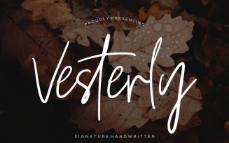 Vesterly Signature Handwritten Font