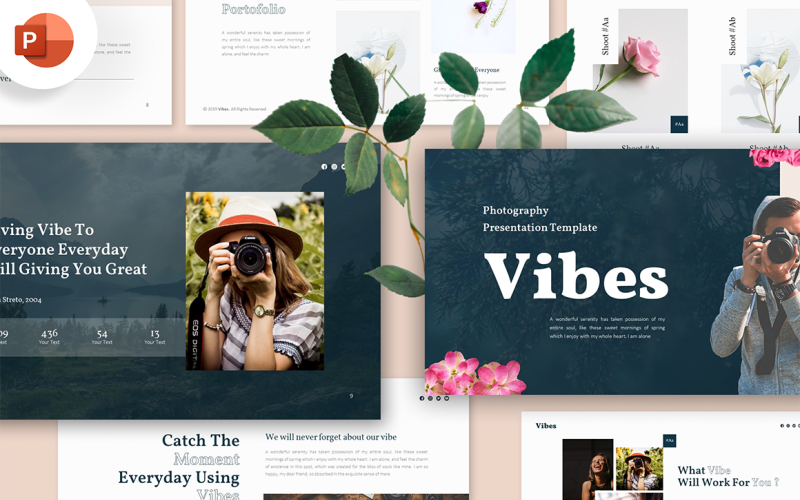 Vibes Photography PowerPoint template PowerPoint Template