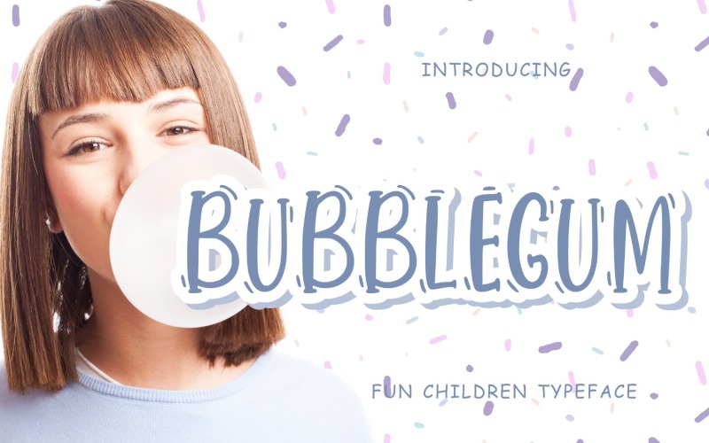 Bubblegum Fun Children Typeface Font