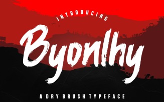 Byonlhy Dry Brush Typeface Font