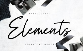 Elements Signature Cursive Font