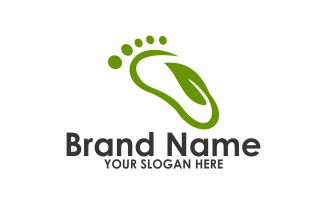 Green Feet Logo health Template