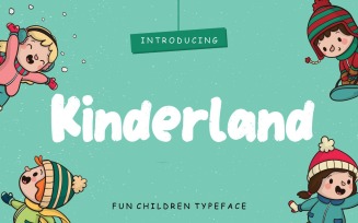 Kinderland Fun Children Typeface Font