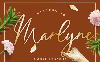 Marlyne Signature Cursive Font