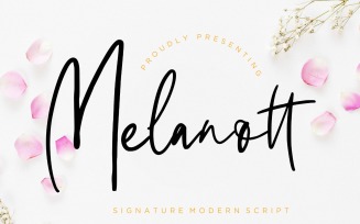 Melanott Modern Signature Font