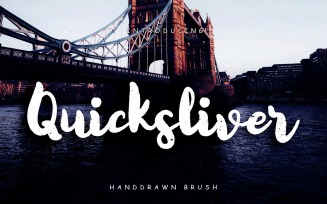 Quicksliver Handdrawn Brush Font