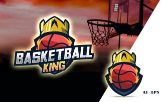 Basketball King Logo Template