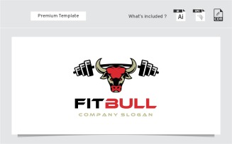 Bull Fitness Gym Logo Template